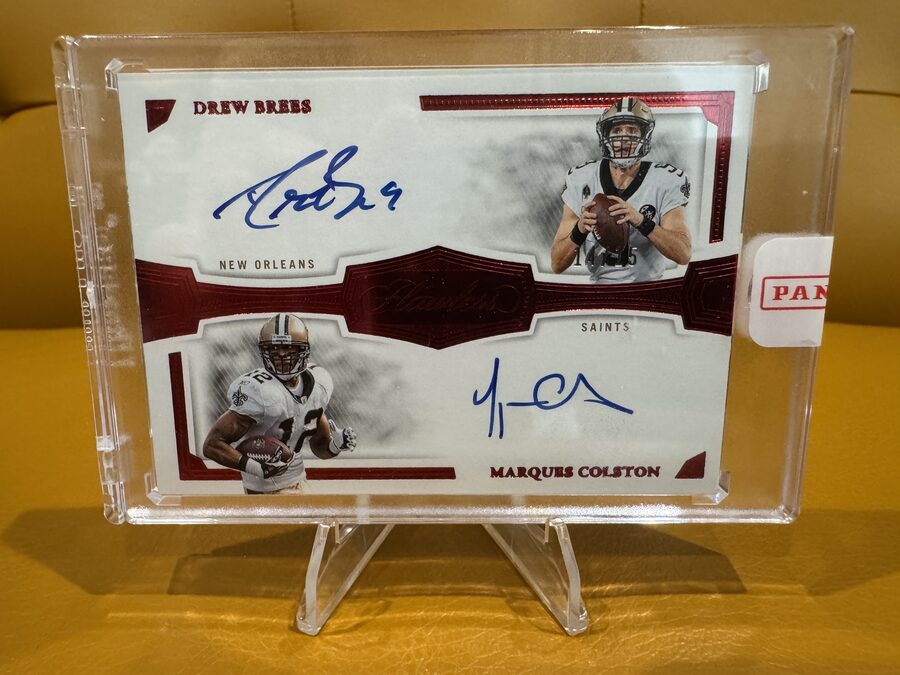 Drew Brees and Marques Colston card