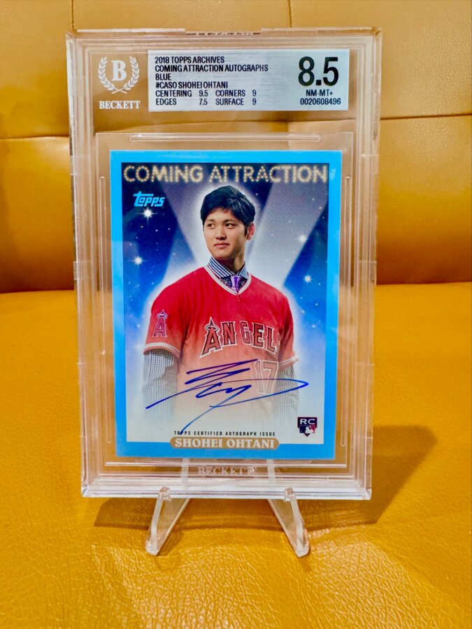 Shohei Ohtani 2018 Topps Archive Coming Attraction Blue /25 Auto